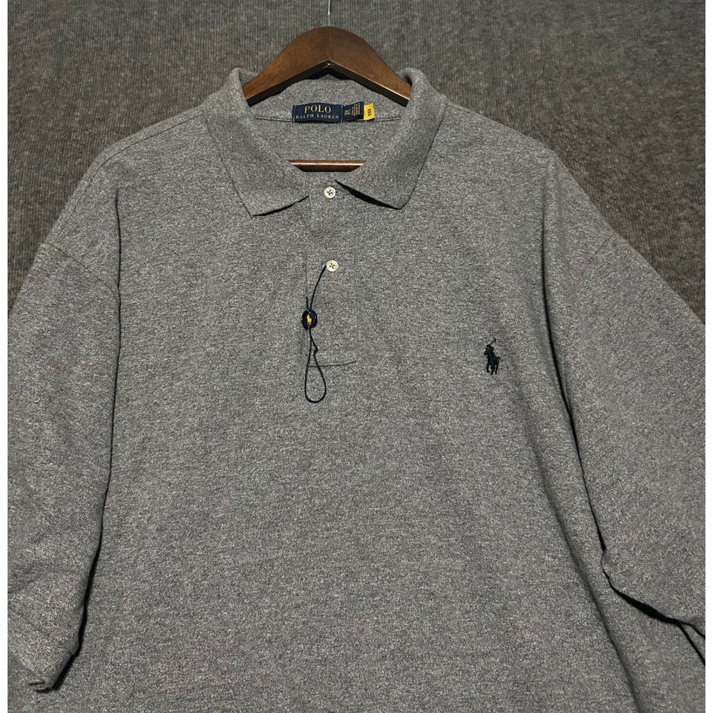 Polo ralph lauren polo shirt mens gray cotton pony preppy size 3XLT NWOT